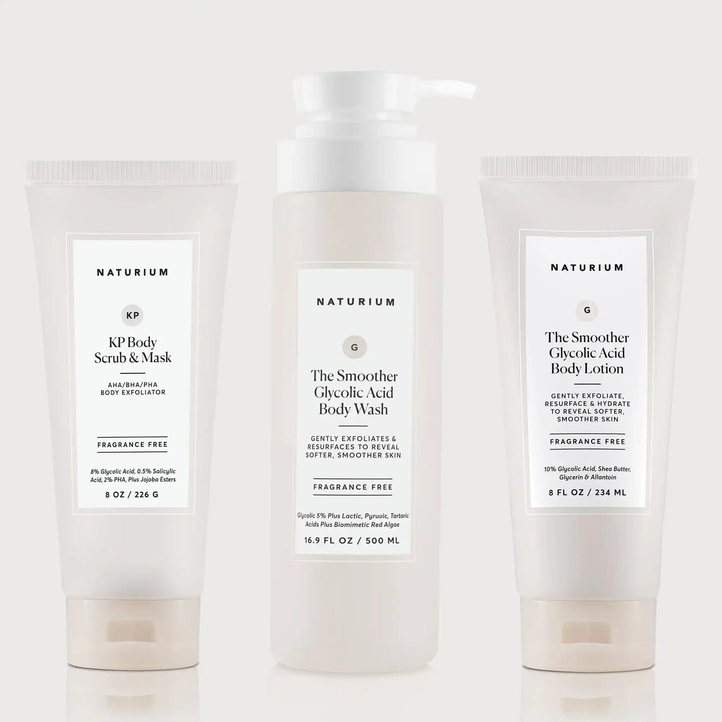 the-glycolic-acid-body-bundle-l8 NATR_KPScrub_SmootherBodyWash_SmootherLotion_Bundle_ecomm.webp